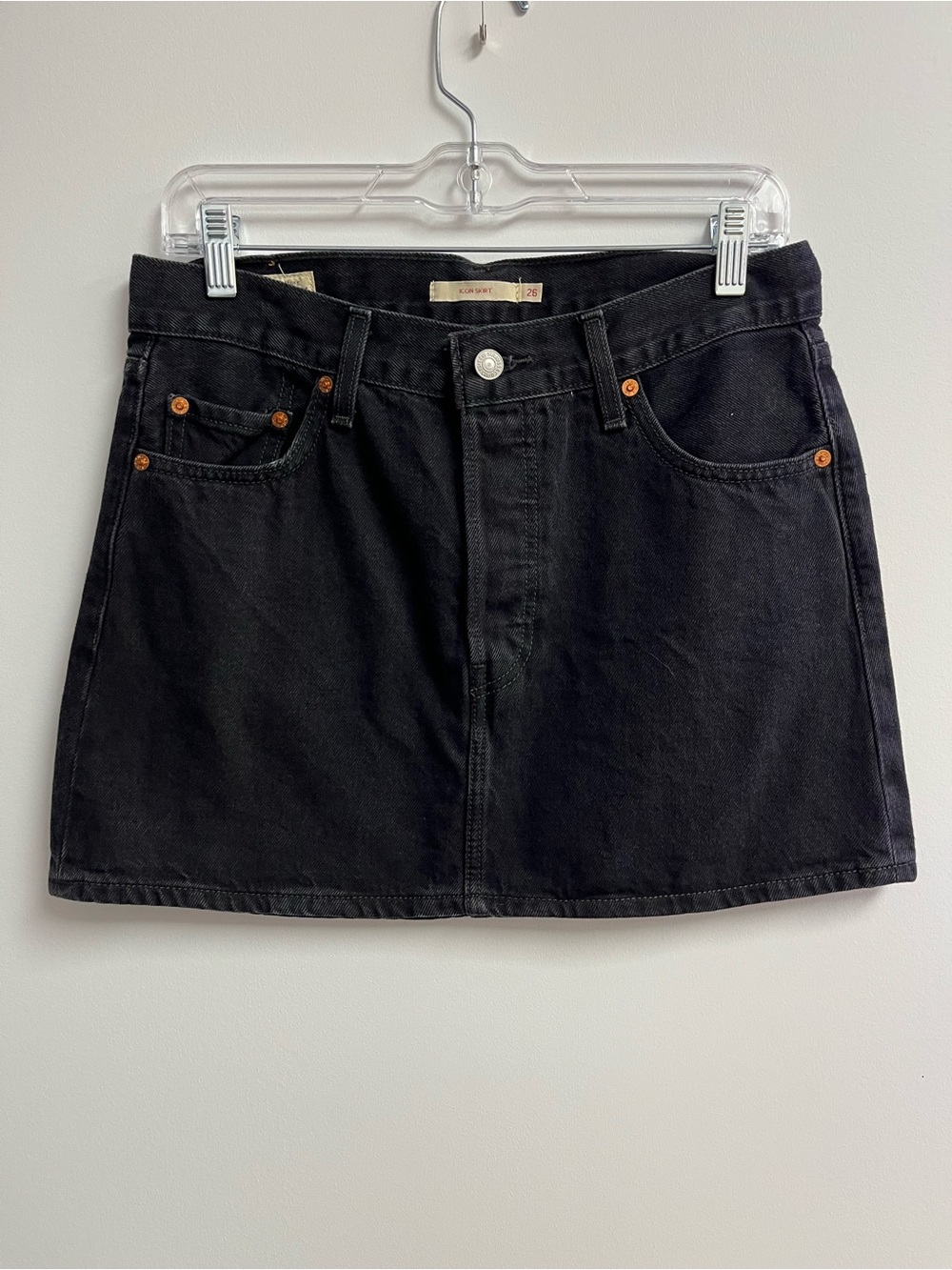 Levi's Black Denim Mini Skirt